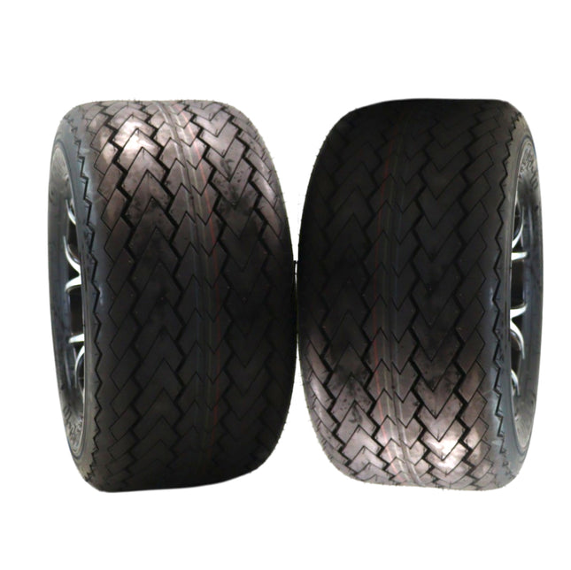 Kenda Hole-N-1 K389 20x10-10 Tubeless Golf Cart Turf Tire with 4-Ply Rating & Pre Assembled Matte Black Wheel with Keychain Hole in one 20/10/10 – 2 Pack