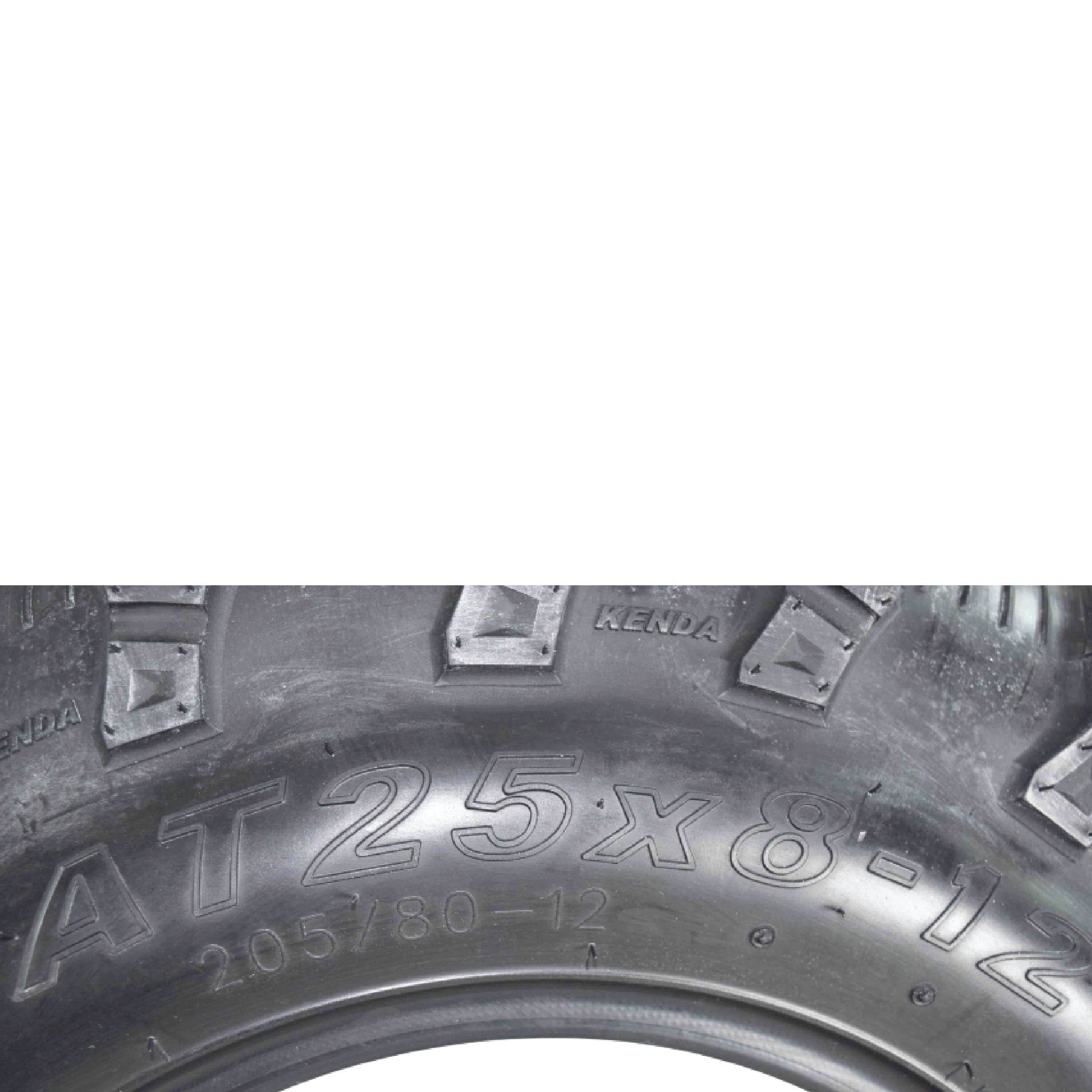 Kenda Bearclaw EVO K592 - 25x8-12 Front Tire for All Terrain (ATV), UTV, and Side by Side (SxS) Vehicles - 6-Ply - Bear Claw EVO 25x8x12