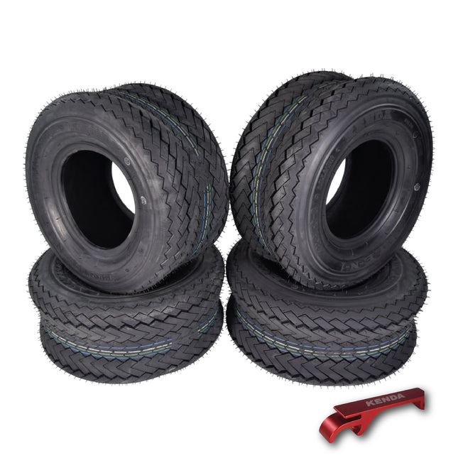 Kenda Hole-N-1 K389 18x8.5-8 Tubeless Golf Cart Turf Tire 4-Ply Rating with Keychain - Hole in one - 4 Pack