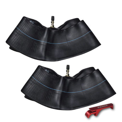 Kenda Heavy Duty Off-Road Tube 250/275-10 - Butyl Rubber Construction with TR-4 Valve Stem for Reliable Air Retention, Puncture Resistance & Durability; for Motocross, & Enduro with Keychain(2-Pack)
