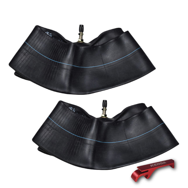 Kenda Heavy Duty Off-Road Tube 250/275-10 - Butyl Rubber Construction with TR-4 Valve Stem for Reliable Air Retention, Puncture Resistance & Durability; for Motocross, & Enduro with Keychain(2-Pack)