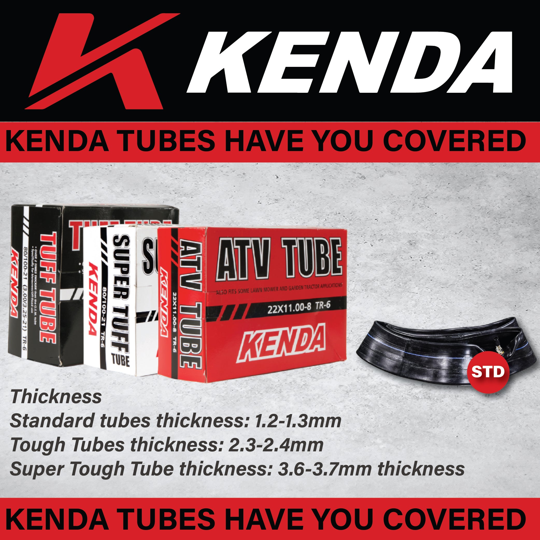 Kenda 275/300-12 TR-4 Inner Tube 047853160154