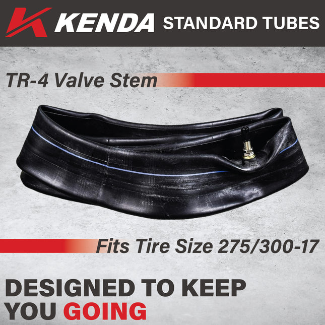 Kenda Heavy Duty Off-Road Inner Tube 270/300-17 - Butyl Rubber Construction with TR-4 Valve Stem for Reliable Air Retention, Puncture Resistance & Durability; for Motocross, & Enduro with Keychain