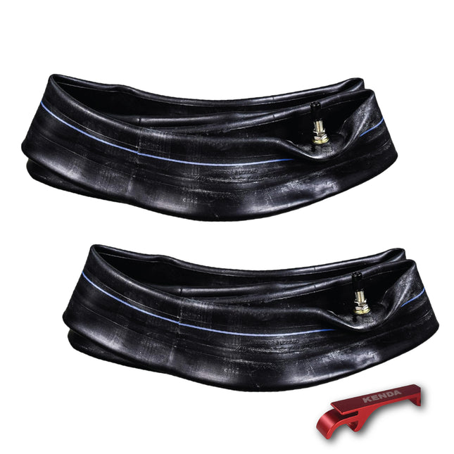 Kenda Heavy Duty Off-Road Tube 270/300-17 - Butyl Rubber Construction with TR-4 Valve Stem for Reliable Air Retention, Puncture Resistance & Durability; for Motocross, & Enduro with Keychain(2-Pack)