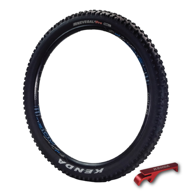 Kenda Nevegal 2 EMC K1211E 27.5x2.60 Mountain Bike Tire with Foldable ATC Casing, EN-DTC Compound, E-Bike Ready (ECE-R75), Low Rolling Resistance for Enduro/Trail with Keychain