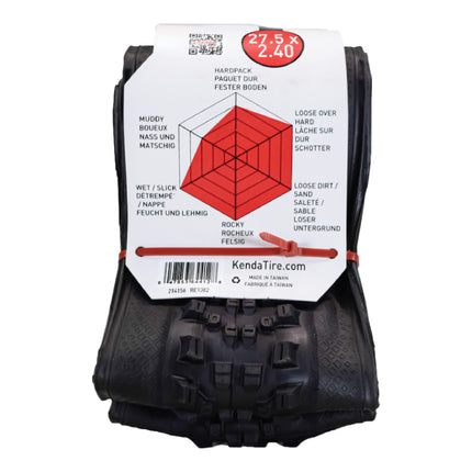 Kenda Nevegal 2 EMC K1211E 27.5x2.40 Mountain Bike Tire with Foldable ATC Casing, EN-DTC Compound, E-Bike Ready (ECE-R75), Low Rolling Resistance for Enduro/Trail with Keychain