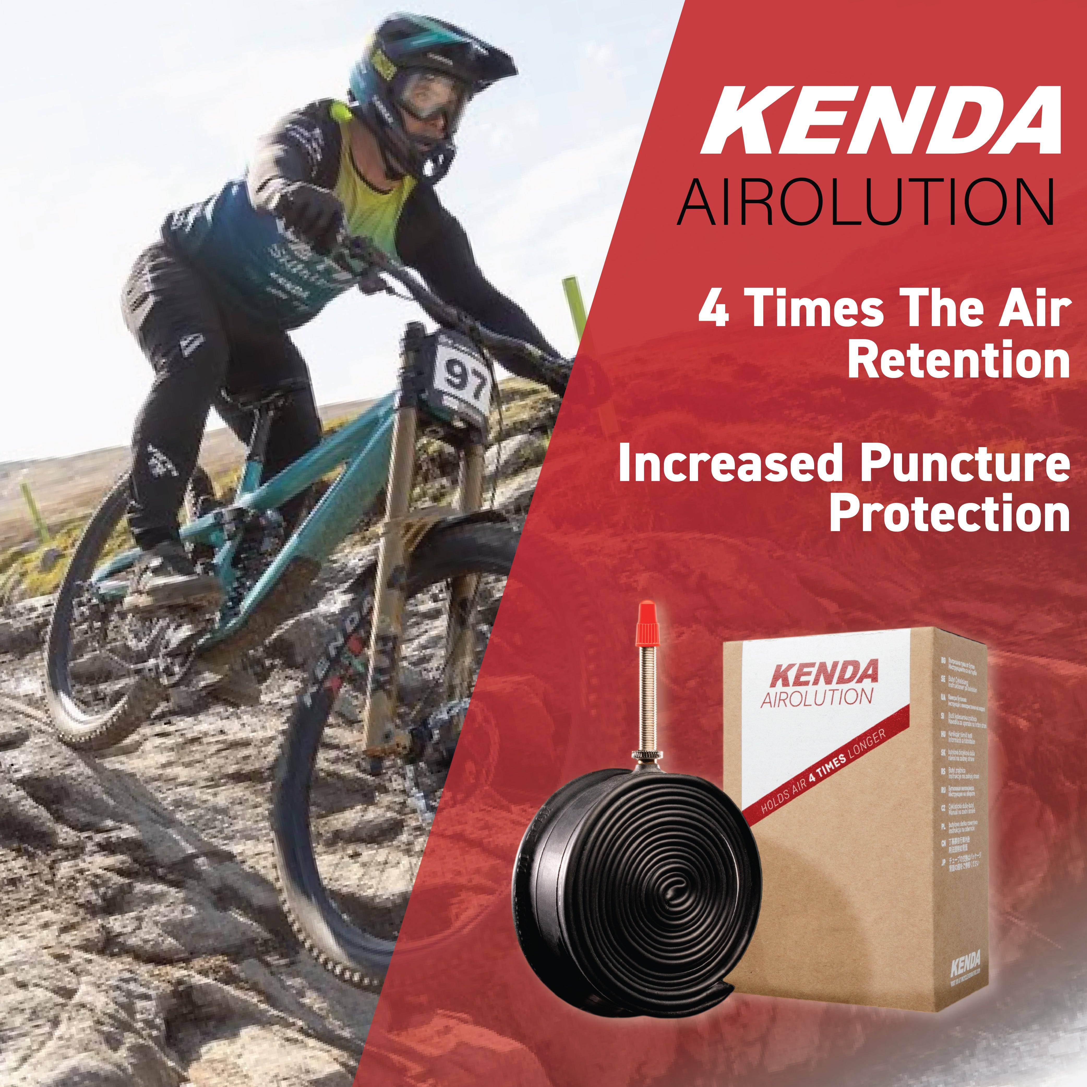 Kenda Nevegal 2 EMC K1211E 27.5x2.80 Mountain Bike Tire with Foldable ATC Casing, EN-DTC Compound, E-Bike Ready (ECE-R75) Low Rolling Resistance for Enduro/Trail + 27.5x2.40-2.80 Tube + Keychain