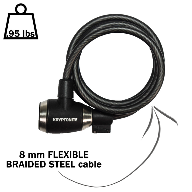 Kryptonite 5' KryptoFlex 815 Key Cable 004943 Five Foot Cable Length