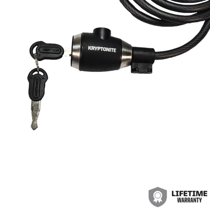 Kryptonite KryptoFlex 815 Key Cable Bike Lock - 6 ft. Long, 5/16" Diameter Cable with Keys for Bicycles; E-Bikes; Scooters (004943)