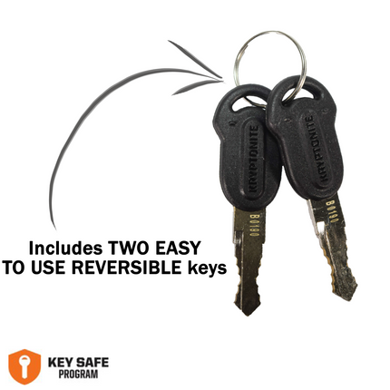 Kryptonite KryptoFlex 815 Key Cable Bike Lock - 6 ft. Long, 5/16" Diameter Cable with Keys for Bicycles; E-Bikes; Scooters (004943)
