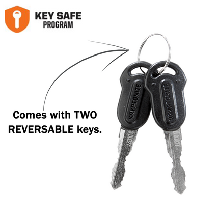 Kryptonite KryptoFlex 1218 Key Cable Bike Lock - 6 ft. Long, 1/2" Diameter Cable with Keys for Bicycles; E-Bikes; Scooters (004967)