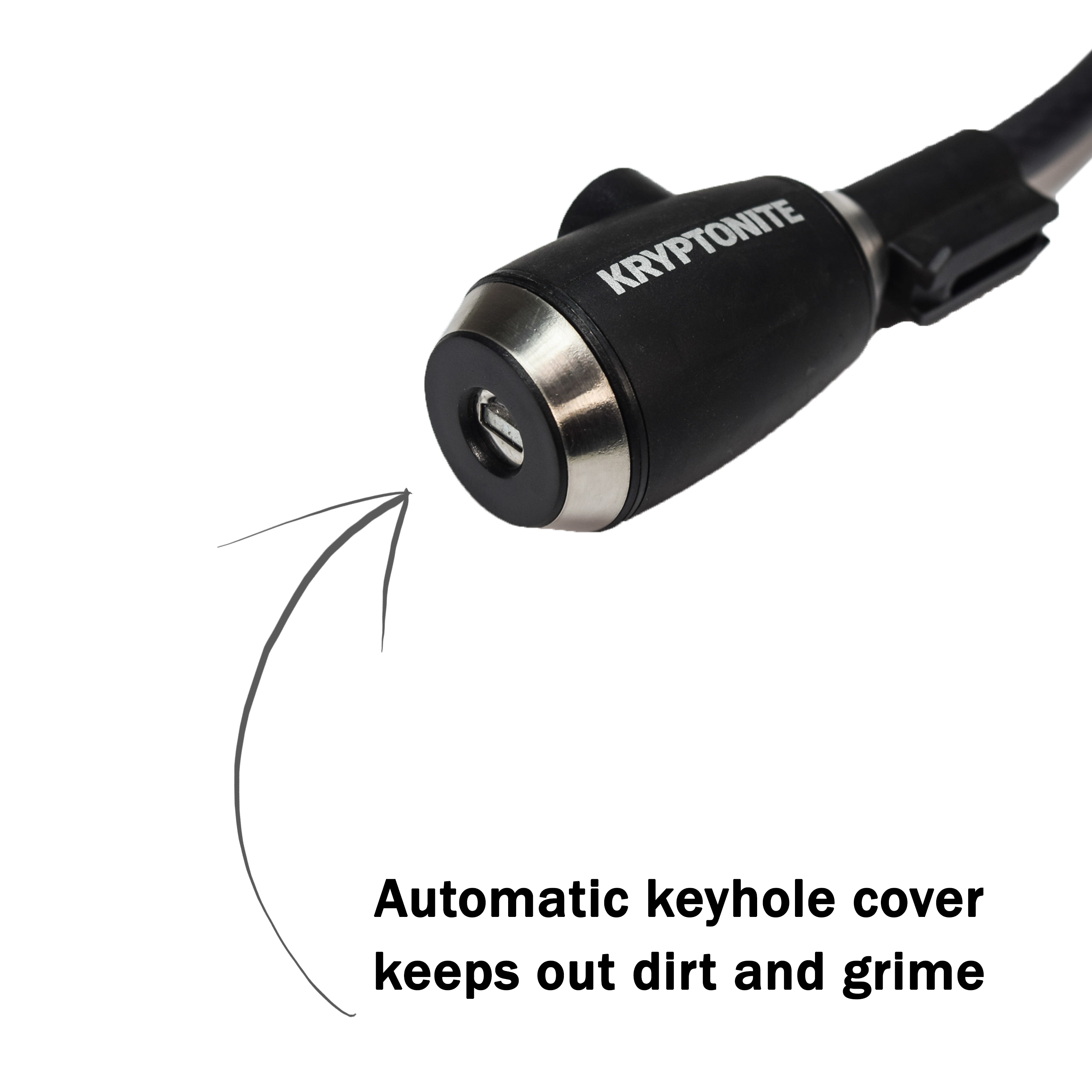 Kryptonite 2' 2" KryptoFlex 1265 Key Cable (Black) 004974  Two Foot Cable Length