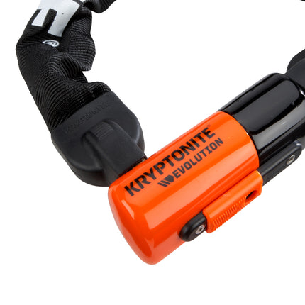 Kryptonite 1016 Evolution 9.7 Pound Integrated Bike Chain - 5.25 ft Long 10mm Steel Chain with Keys for Bicycles; E-Bikes; Motorcycles; Scooters (000815)