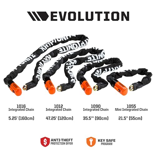 Kryptonite 000815 Evolution Series 4 1016 Integrated Chain 5.25ft (160cm)