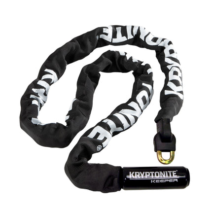 Kryptonite 712 Keeper 3.75 Pound Integrated Bike Chain - 47.3" Long 7mm Steel Chain with Keys for Bicycles; E-Bikes; Motorcycles; Scooters (001706)