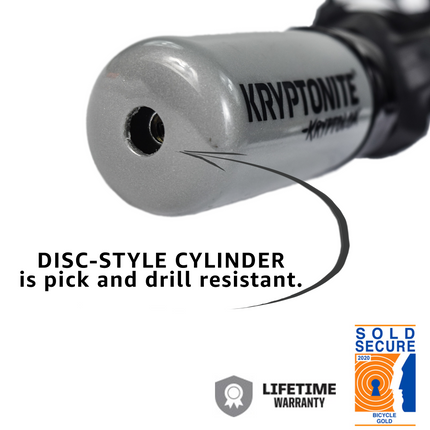 Kryptonite 912 KryptoLok 6.7 Pound Integrated Bike Chain - 47.25" Long 9mm Steel Chain with Keys for Bicycles; E-Bikes; Motorcycles; Scooters (001874)