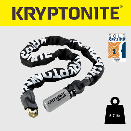 Kryptonite 912 KryptoLok Steel Integrated Bike Chain with 2 Keys (001874)
