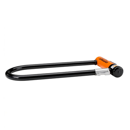 Kryptonite Evolution Long Shackle Bike U-Lock, Anti-Theft Security Sold Secure Gold, 14mm Steel Shackle with Mounting Bracket and Keys, High Security for Bicycles, E-Bikes and Scooters, Black/Orange