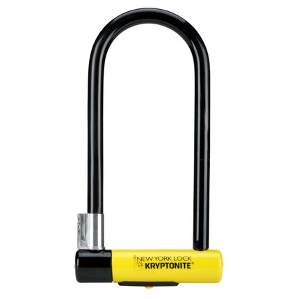 Kryptonite New York Long Shackle Bike U-Lock, Heavy Duty Anti-Theft Security Bicycle Lock Sold Secure Gold, 16mm Long Shackle with Keys, Ultimate Security Lock for Bicycles E-Bikes Scooters