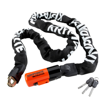 Kryptonite Evolution Series 4 Disc Lock & Keeper 785 Integrated Chain Lock Bundle, 14mm Hardened Steel Disc Lock + 2.8ft 7mm Security Chain | Motorcycle & Scooter Anti-Theft Lock Set