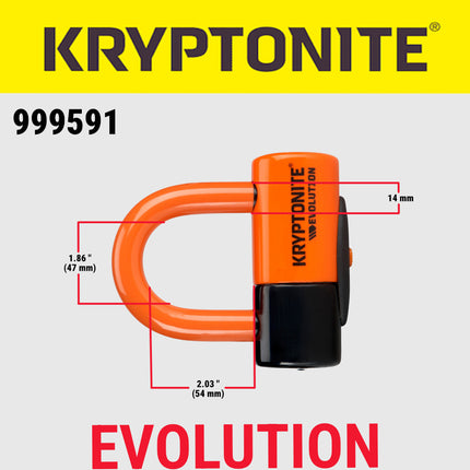 Kryptonite Evolution Series 4 Disc Lock & Keeper 785 Integrated Chain Lock Bundle, 14mm Hardened Steel Disc Lock + 2.8ft 7mm Security Chain | Motorcycle & Scooter Anti-Theft Lock Set