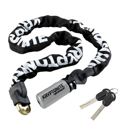 Kryptonite Evolution Series 4 Motorcycle Disc Lock & Keeper 712 Integrated Chain Lock Bundle | 14mm Hardened Steel Disc Lock + 4 ft 7mm Security Chain | Anti-Theft Lock Set for Motorcycles & Scooters