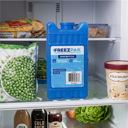 Freez Pak Mini 0.45lb Ice Pack Block - Reusable & Compact Ice Substitute Pack for Lunch Boxes, Coolers, Fishing, Sporting Events, Beach & Camping Trips - Made in the USA (2-Pack)
