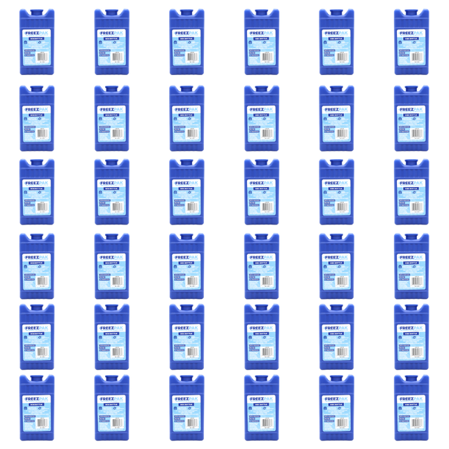 Freez Pak Mini 0.45lb Ice Pack Block - Reusable & Compact Ice Substitute Pack for Lunch Boxes, Coolers, Fishing, Sporting Events, Beach & Camping Trips - Made in the USA (36-Pack)