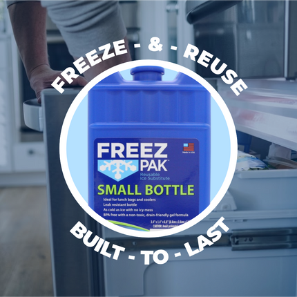 Freez Pak Small 0.75lb Ice Pack Block - Reusable & Compact Ice Substitute Pack for Lunch Boxes, Coolers, Fishing, Sporting Events, Beach & Camping Trips - Made in the USA (Single)