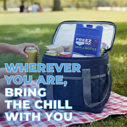 Freez Pak Small 0.75lb Ice Pack Block - Reusable & Compact Ice Substitute Pack for Lunch Boxes, Coolers, Fishing, Sporting Events, Beach & Camping Trips - Made in the USA (Single)