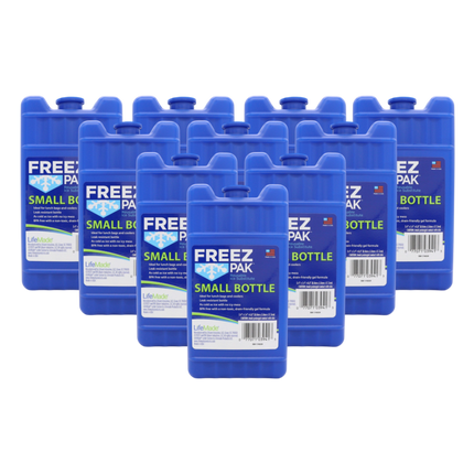 Freez Pak Small 0.75lb Ice Pack Block - Reusable & Compact Ice Substitute Pack for Lunch Boxes, Coolers, Fishing, Sporting Events, Beach & Camping Trips - Made in the USA (10-Pack)