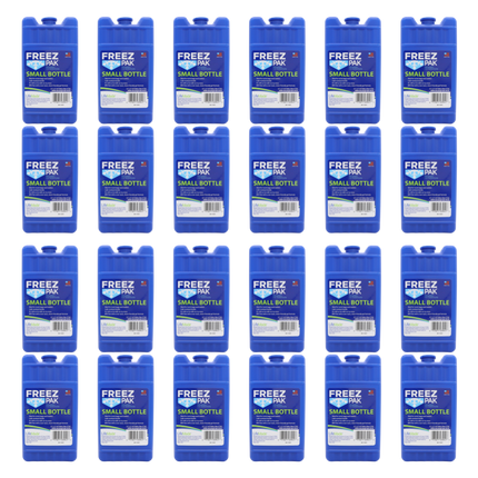 Freez Pak Small 0.75lb Ice Pack Block - Reusable & Compact Ice Substitute Pack for Lunch Boxes, Coolers, Fishing, Sporting Events, Beach & Camping Trips - Made in the USA (24-Pack)