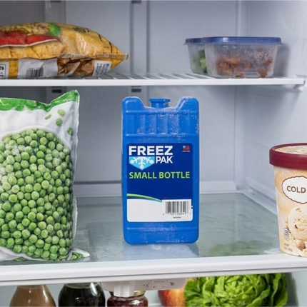 Freez Pak Small 0.75lb Ice Pack Block - Reusable & Compact Ice Substitute Pack for Lunch Boxes, Coolers, Fishing, Sporting Events, Beach & Camping Trips - Made in the USA (4-Pack)
