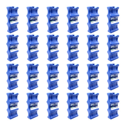 Freez Pak Everyday Reusable Ice Substitute Block for 6-Pack of 12oz Cans - Gel Ice Pack Shaped to fit 12oz Cans for Coolers, Fishing, Sporting Events, Beach & Camping Trips  - Made in USA(24-Pack)