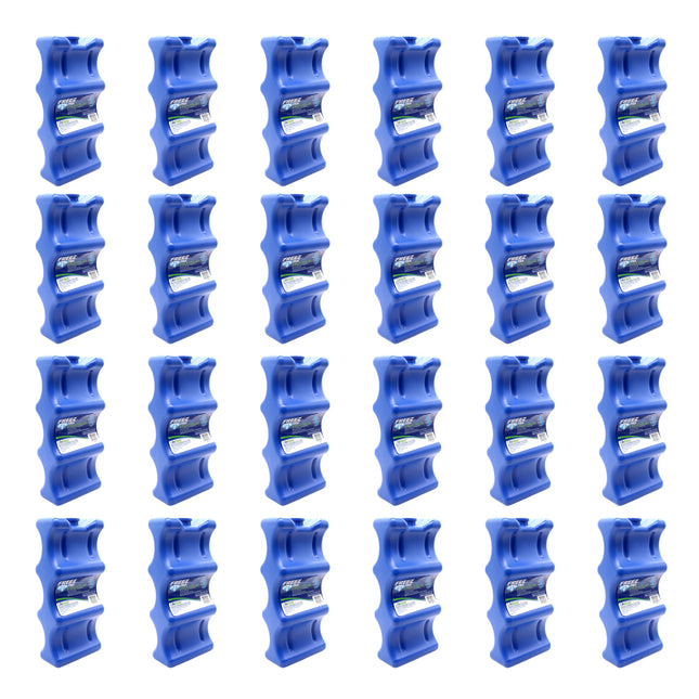 Freez Pak Everyday Reusable Ice Substitute Block for 6-Pack of 12oz Cans - Gel Ice Pack Shaped to fit 12oz Cans for Coolers, Fishing, Sporting Events, Beach & Camping Trips  - Made in USA(24-Pack)