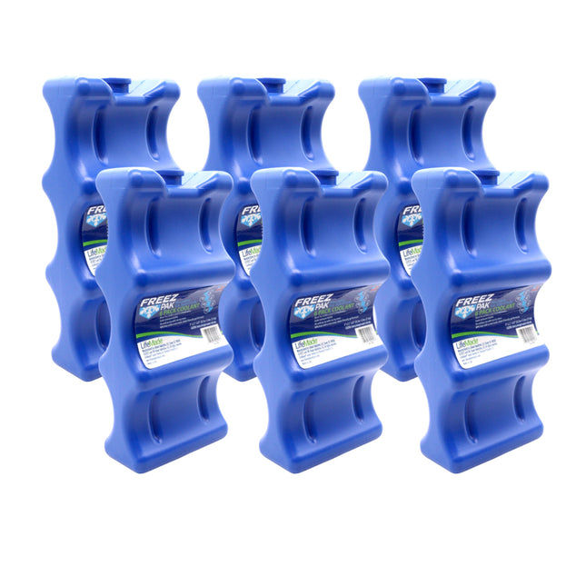 Freez Pak Everyday Reusable Ice Substitute Block for 6-Pack of 12oz Cans - Gel Ice Pack Shaped to fit 12oz Cans for Coolers, Fishing, Sporting Events, Beach & Camping Trips  - Made in USA(6-Pack)