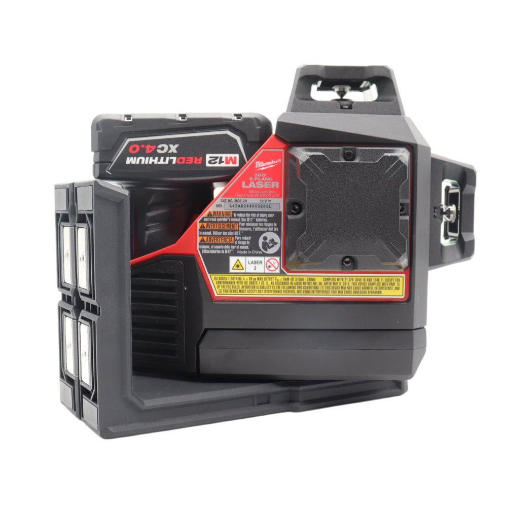 Milwaukee 3632-21 M12 Green 360 Degree 3-Plane Laser Kit