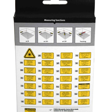 Stabila LD220 100ft. Laser Distance Measuring Tool (30m Range)