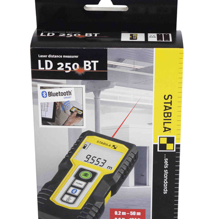 Stabila LD250BT 06250 Heavy Duty 164ft Laser Distance Measurer with Blue Tooth