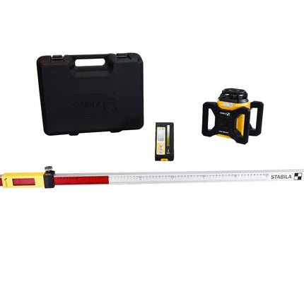 Stabila 04500 LAR 160 G Green Rotation Self-Leveling Laser Kit Interior and Exterior with Tripod & Grade Rod
