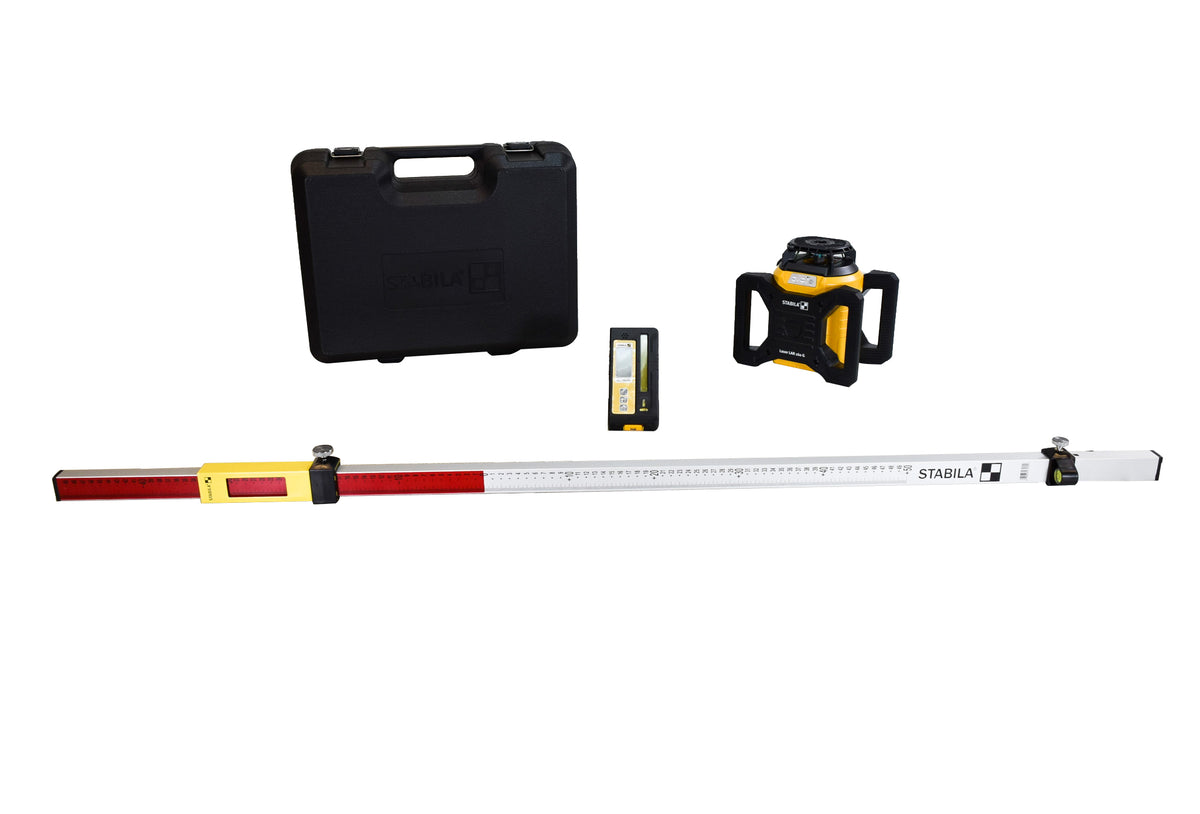 Stabila 04500 LAR 160 G Green Rotation Self-Leveling Laser Kit Interior and Exterior with Tripod & Grade Rod