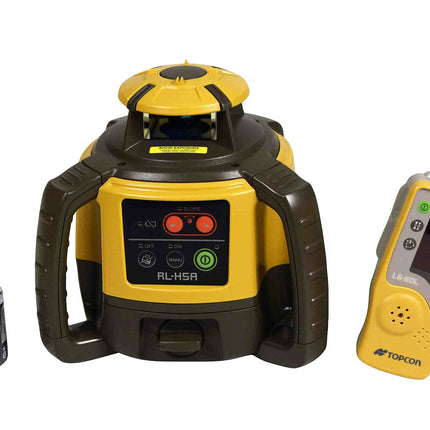 Topcon 1021200-07 RL-H5A Horizontal Self-Leveling Rotary Laser LS-80L Receiver