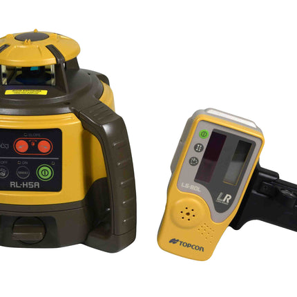 Topcon 1021200-07 RL-H5A Horizontal Self-Leveling Rotary Laser LS-80L Receiver
