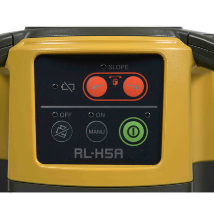 Topcon RL-H5A Next Generation Self-Leveling Horizontal Rotary Laser Level Kit with LS-80X Receiver, Holder, and Case - 2600 ft (800m) Range, ±10 Arc Second Accuracy, IP66 Dust/Water Resistant