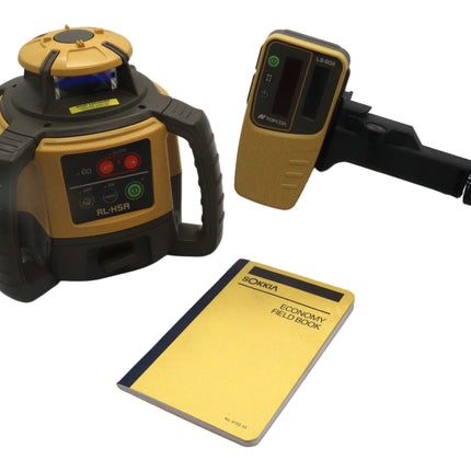 Topcon RL-H5A Next Generation Self-Leveling Horizontal Rotary Laser Level Kit with LS-80X Receiver, Holder, Case & Field Book - 2600 ft (800m) Range, ±10 Arc Second Accuracy, IP66 Dust/Water Resistant