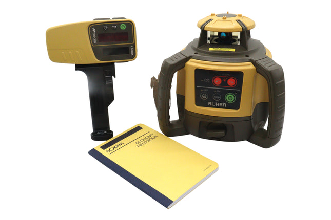 Topcon RL-H5A Next Generation Self-Leveling Horizontal Rotary Laser Level Kit with LS-80X Receiver, Holder, Case & Field Book - 2600 ft (800m) Range, ±10 Arc Second Accuracy, IP66 Dust/Water Resistant