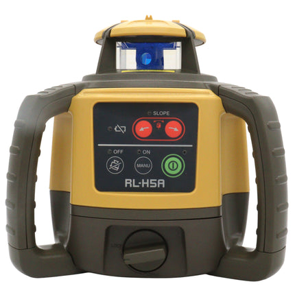 Topcon RL-H5A Next Generation Self-Leveling Horizontal Rotary Laser Level Kit with LS-80X Receiver, Holder, Case & Field Book - 2600 ft (800m) Range, ±10 Arc Second Accuracy, IP66 Dust/Water Resistant