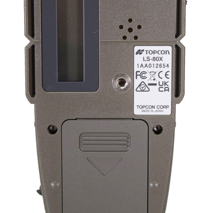 Topcon LS-80X (1046259-01) Long Range Handheld Laser Level Receiver Sensor - Dual LCD Displays, 11-Channel Indicators, IP66 Waterproof, Red Beam Compatible (Without Rod Bracket)