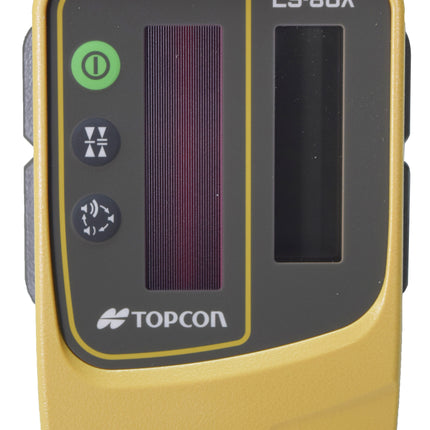 Topcon LS-80X (1046259-01) Long Range Handheld Laser Level Receiver Sensor - Dual LCD Displays, 11-Channel Indicators, IP66 Waterproof, Red Beam Compatible (Without Rod Bracket)