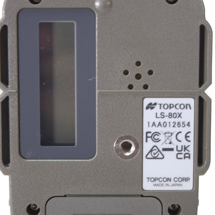 Topcon LS-80X (1046259-01) Long Range Handheld Laser Level Receiver Sensor - Dual LCD Displays, 11-Channel Indicators, IP66 Waterproof, Red Beam Compatible (Without Rod Bracket)